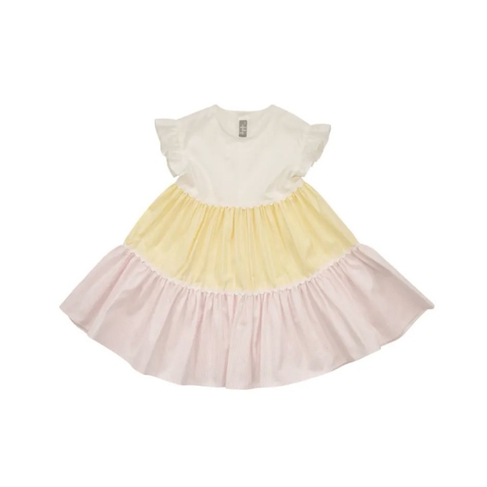 Il Gufo Italy Color Block Poplin Dress Size 2T